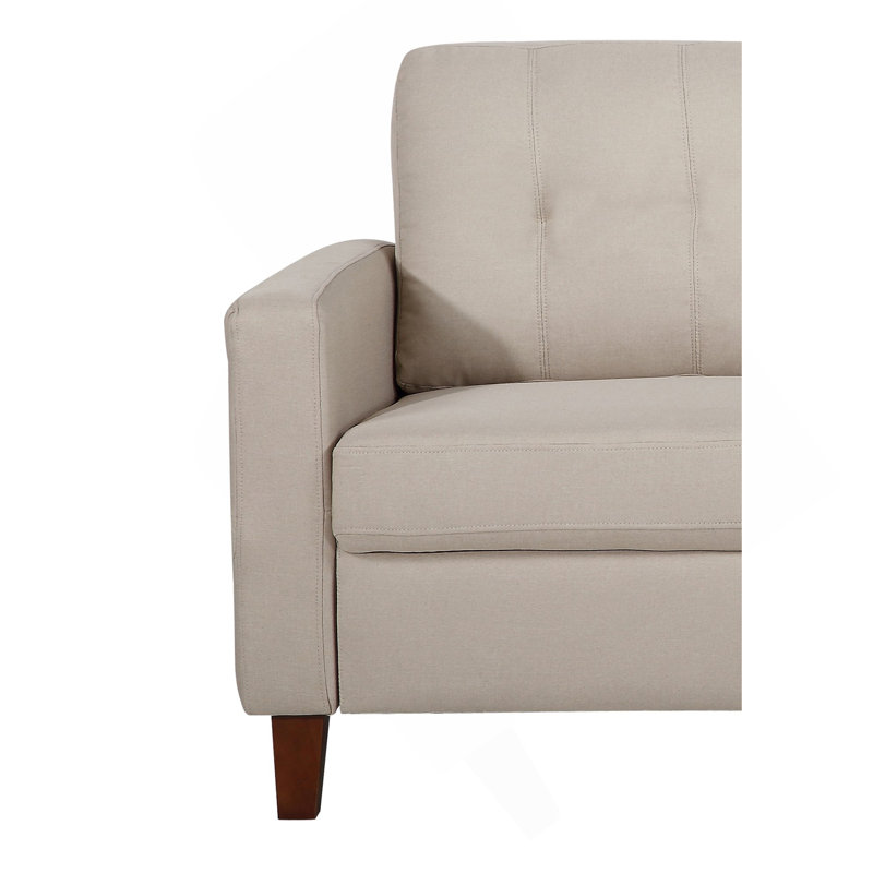 Fauteuil d'appoint capitonné à garniture passepoilée et à passepoil, canapé simple en tissu de polyester pour le salon