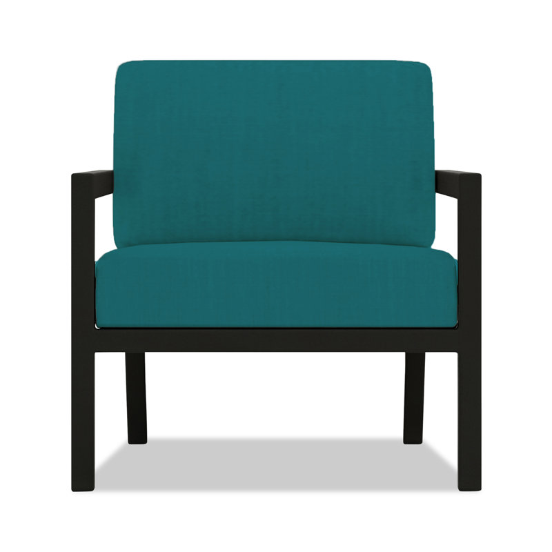 Vivant Patio Chair with Sunbrella® Cushions, Black, Spectrum Indigo Sunbrella®
