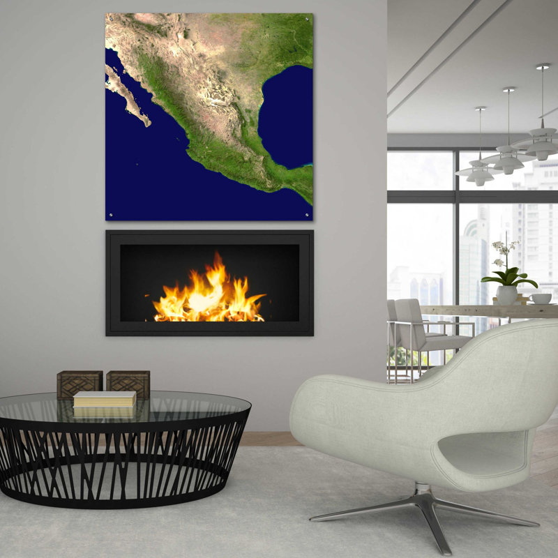 «Earth as Art: Mexico and Central America», art mural en verre acrylique, H 36 po x l 36 po x P 0,12 po