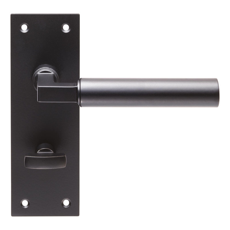 Earnestine Bathroom Door Handle, Matt Black