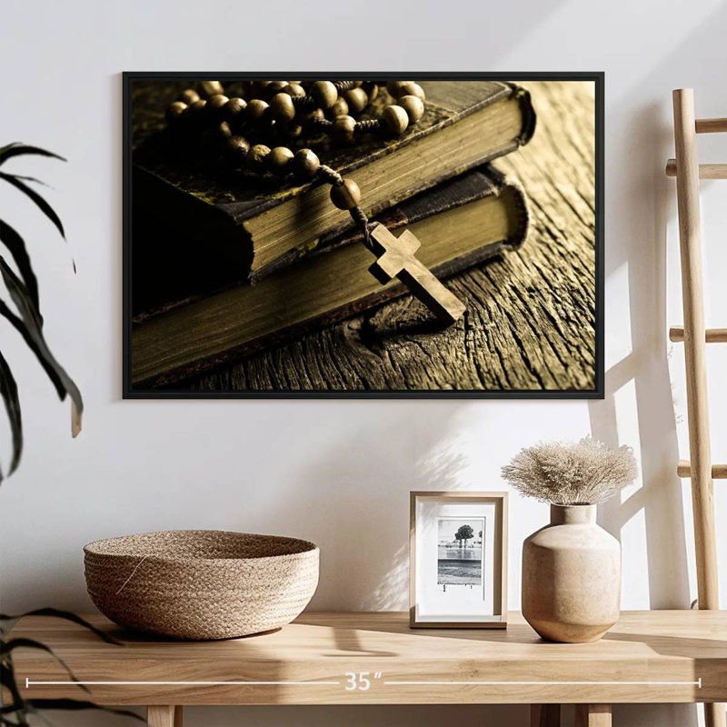 Adella Bible And Cross, 17" H x 25" W