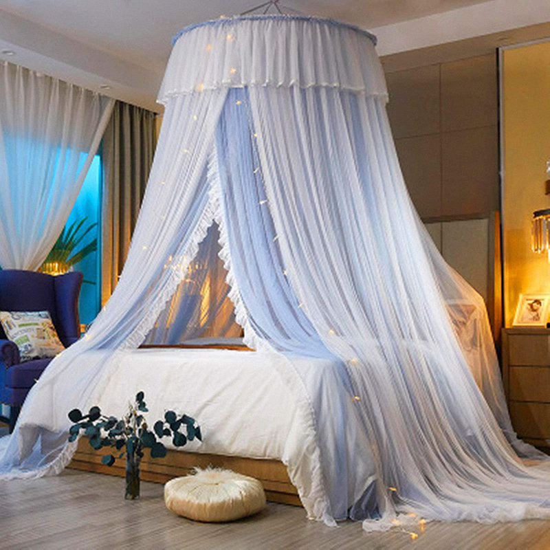 Bed Canopy, Light Gray/White