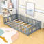 Lit simple en bois avec clôture-40852867
