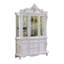 Buffet et huche Zenie, bois massif blanc avec détails sculptés-101759014