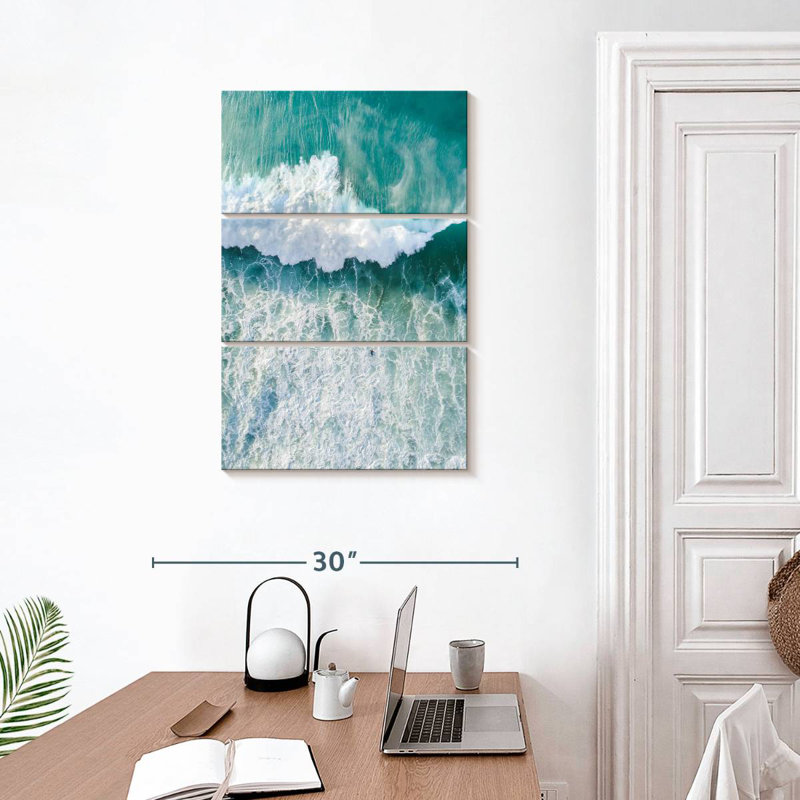 Gillard turquoise Gillard Waves, H 32 po x l 20 po