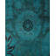 Tapis unique noué à la main Vibrance - bleu, 11 pi 10 po x 18 pi 10 po