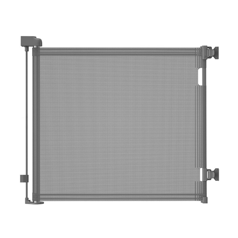 Barrière de sécurité en maille pour bébé 55 "/ 71" rétractable pour escaliers, H 33 po x l 55 po x P 2 po, Gris