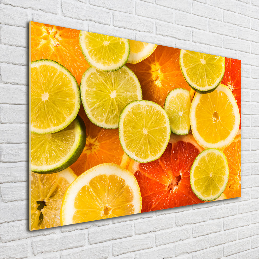 Citrus Fruits - Unframed Art Prints on Glass