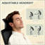 Chaise de bureau en filet, chaise de bureau avec accoudoirs rabattables, appui-tête rotatif, support lombaire réglable-432827626-432827624