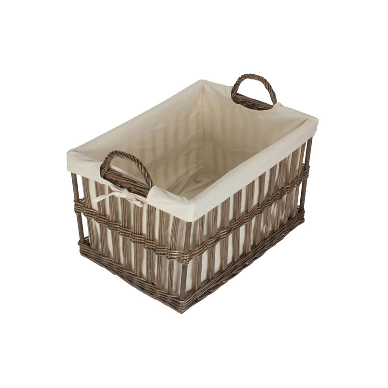 Landes Openwork Wicker Laundry Storage Basket, 33cm H x 57cm W x 40cm D