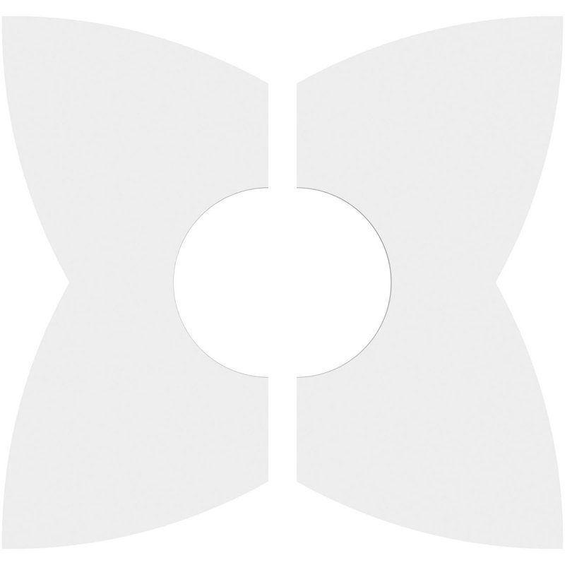 Médaillon de plafond contemporain en PVC de qualité architecturale Luna 22 po x P 7 po x P 7 1/2 po x P 1 po