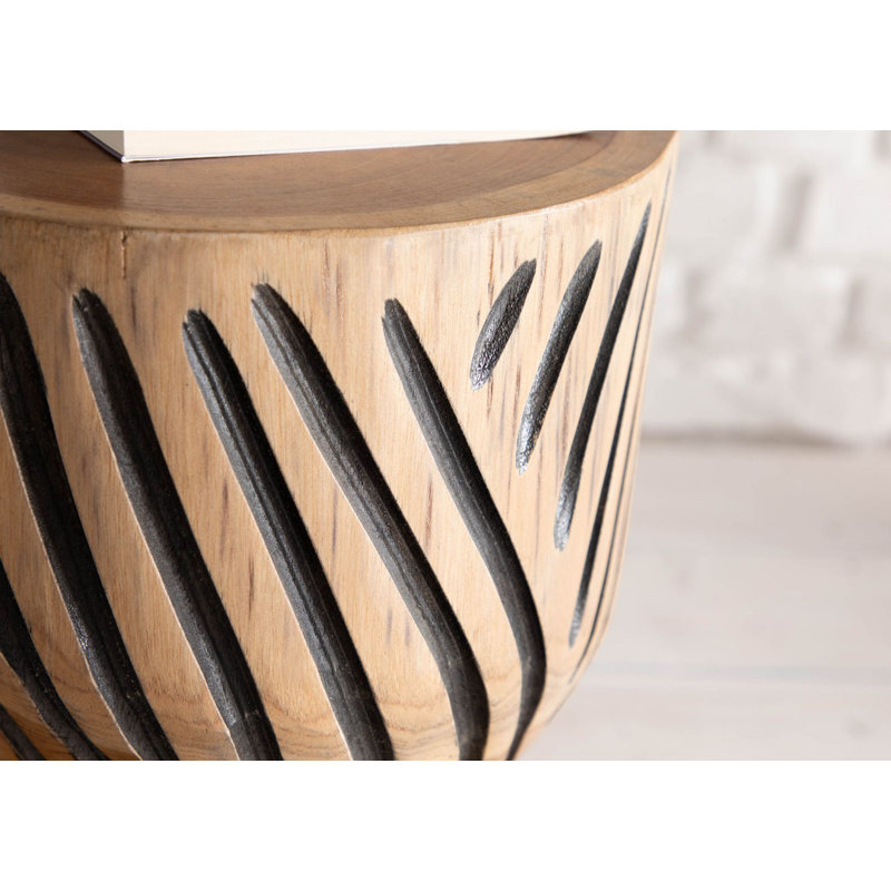Unika Solid Wood Accent Stool