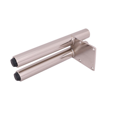 4pcs  Brush Nickel Metal Furniture Leg, Modern Straight Style Coffee Table Sofa Leg,kitchen Table Leg, Bathroom Cabinet Diy Leg