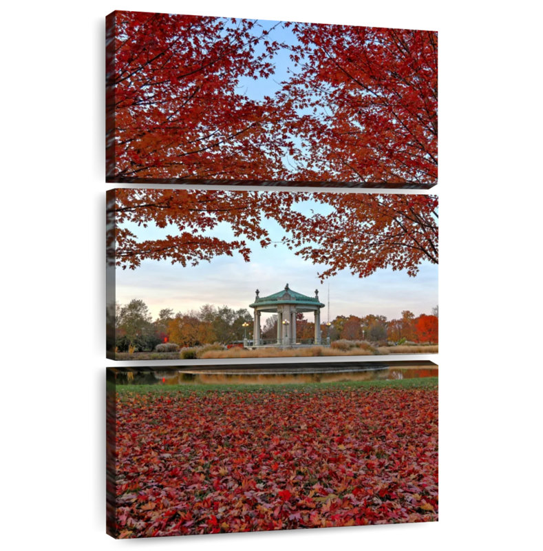 Alvord Forest Park Red Autumn, 74" H x 48" W