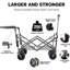 Wagon pliable polyvalent avec pavillon amovible et plusieurs options de rangement-112318236