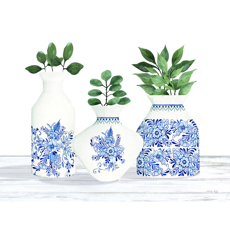 Anastazja French Chinoiserie Vases II - reproduction d'art sur toile tendue, H 8 po x l 12 po