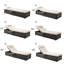 Chaise longue inclinable longue 76,6 po avec coussins