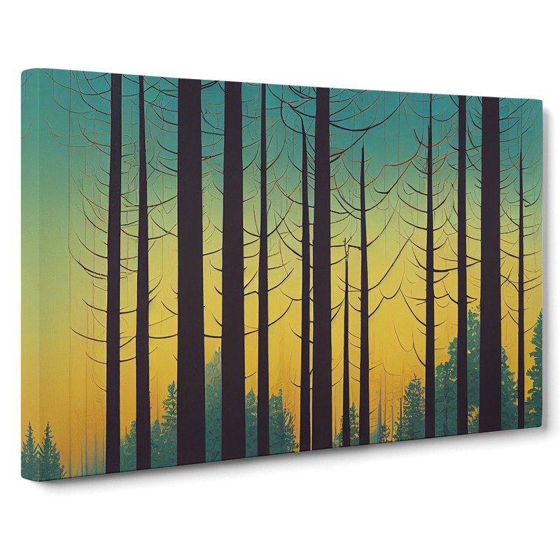 Spring Forest Art Deco Vol.3 - Wrapped Canvas Print, 40cm H x 60cm W x 3cm D