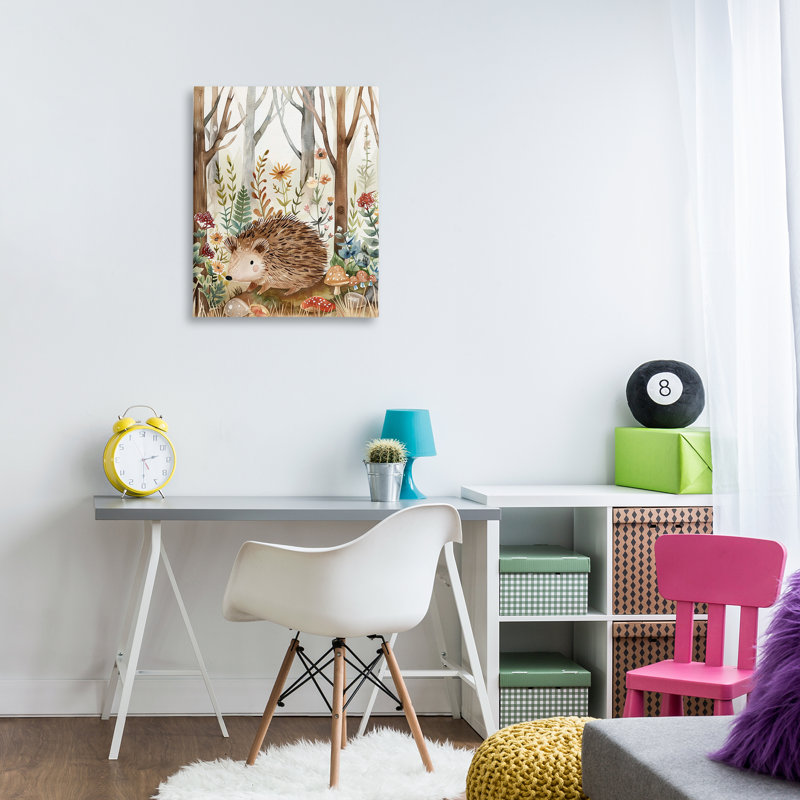  Art mural sur toile Soft Hérisson par LSR Design Studio, H 30 po x l 24 po