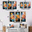 «Orange Soda Fizzy Abstraction», ensemble d'art mural sur toile Soda-2018495962-2018495966
