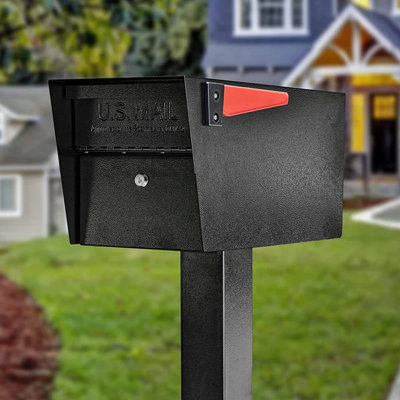 Mail Manager Locking Security Post Mounted Mailbox