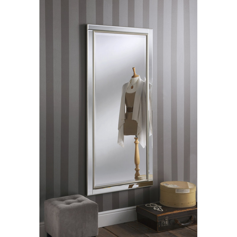 Abbate Venetian Bevelled  Accent Wall Mirror, 166.5cm H x 75cm W, Gold