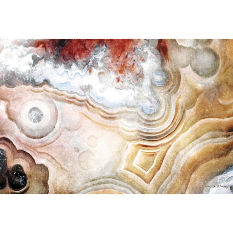 «Agate Abstract» par Bluebird Barn - reproduction, H 12 po x l 18 po, Toile tendue