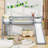 Twin Low Loft Bed With Slide, Ladder And Guardrails-82085052