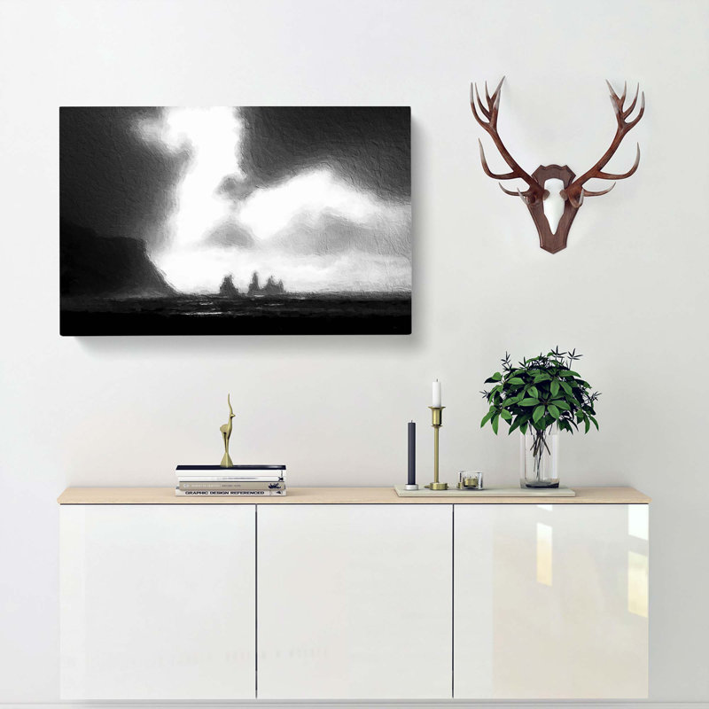 Rock Formations In Vik Iceland - Wrapped Canvas Print, 35cm H x 50cm W x 3cm D