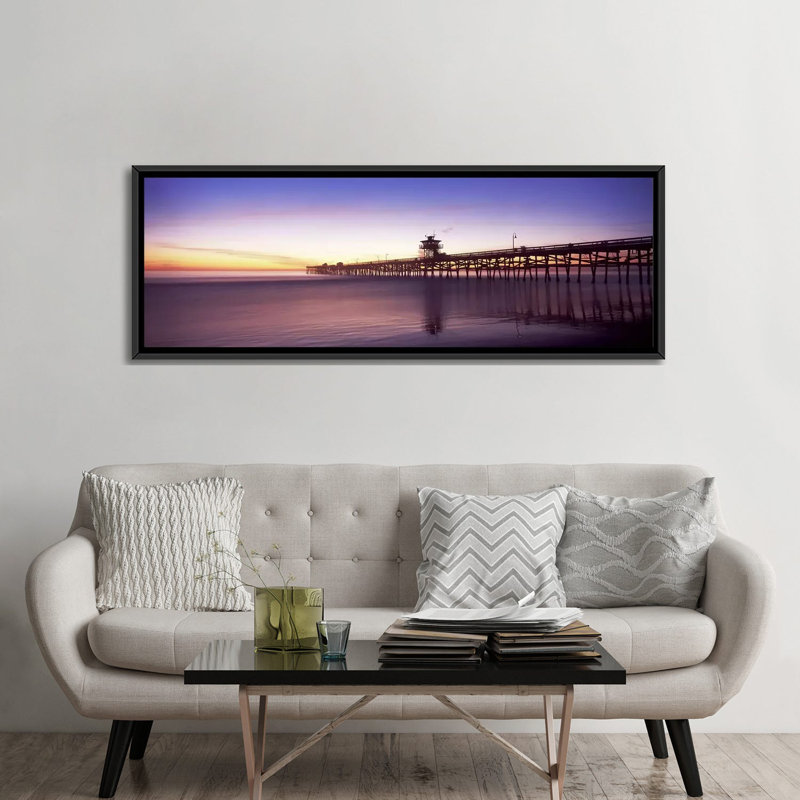 « san clemente, région de los angeles county, californie », reproduction de photo sur toile tendue, Toile avec cadre noir