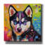 Toile épique Graffiti «Wouf Siberian Huskie» par Rich Monet, 12 po x 12 po-500829163