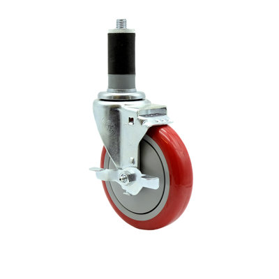 Assure Parts Replacement Caster with Brake  Service Caster Brand