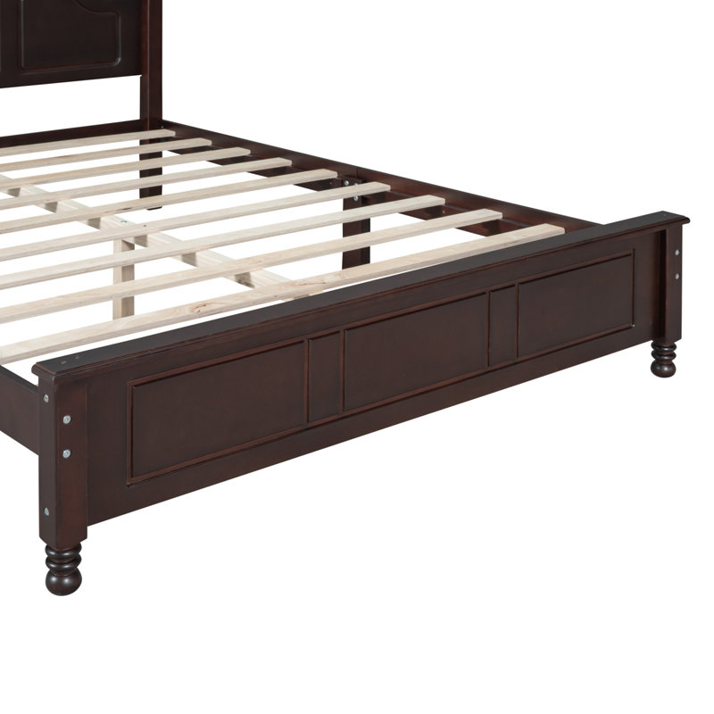 Structure de lit en bois, Noyer, Grand lit