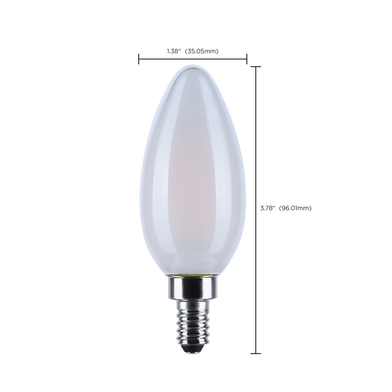 4.5 Watt LED B11 3000K-2000K Warm Dimming Candelabra Base Frost Finish, White