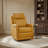 McGuffey Faux Leather Swivel Rocker Recliner with Metal Base-906975152