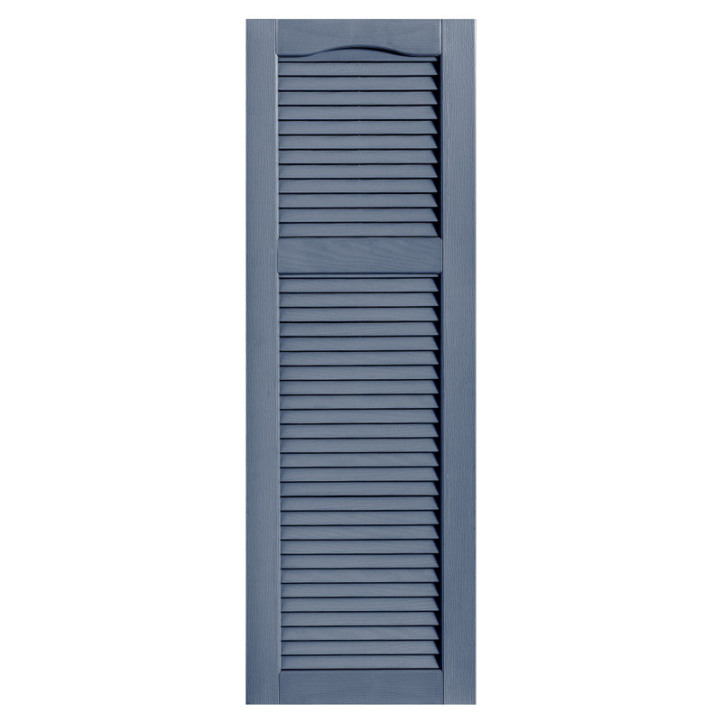 Paire de volets à persiennes style cathédrale, 52 po, Bleu, 16 po