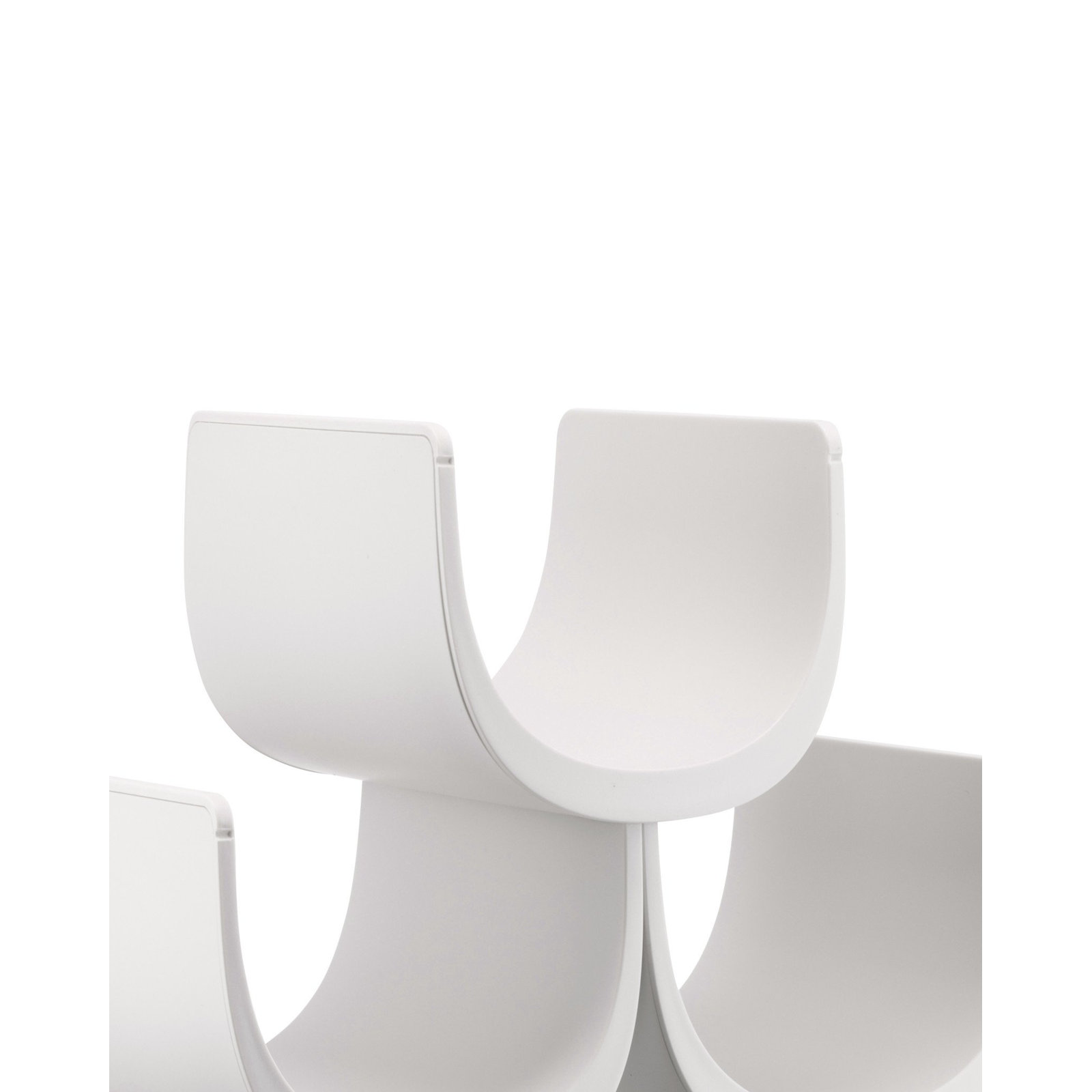 Noè 6 Bottle Tabletop Wine Bottle Rack, White