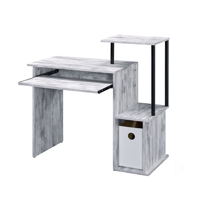 Bureau d'ordinateur Lyphre, Blanc antique