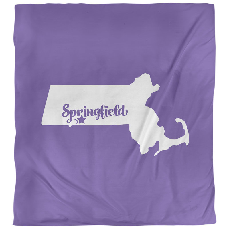 Housse de couette simple Massachusetts, Housse de couette pour très grand lit, Mauve, Microfibre