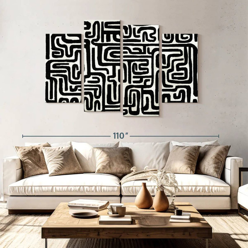 Labyrinthe africain Avery, H 54 po x l 84 po