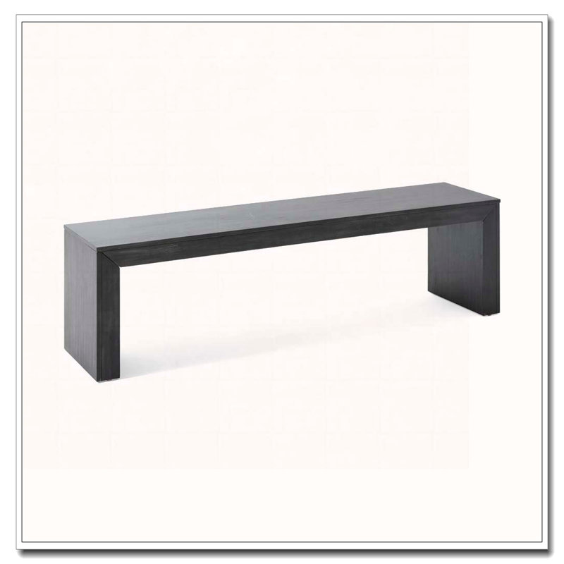Banc en bois d'acacia, Noir