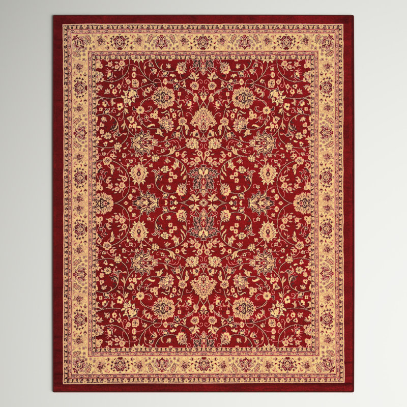 Bhatari Oriental Burgundy Area Rug, Rectangle 7'10" x 10', Burgundy