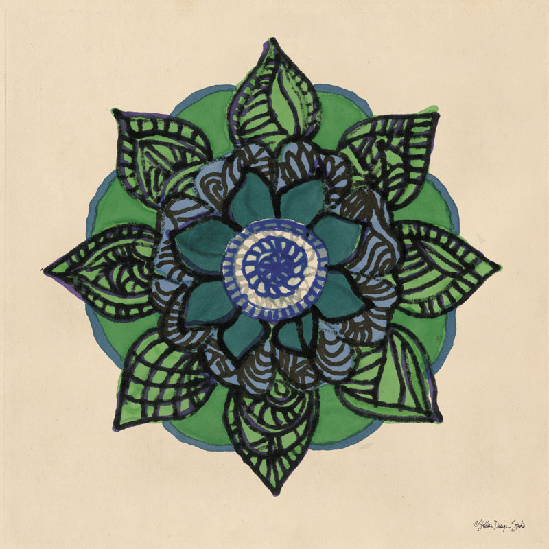 Mandala 2, H 12 po x l 12 po, Non, Toile tendue