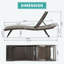 Chaise longue d'extérieur en osier 2 pièces
