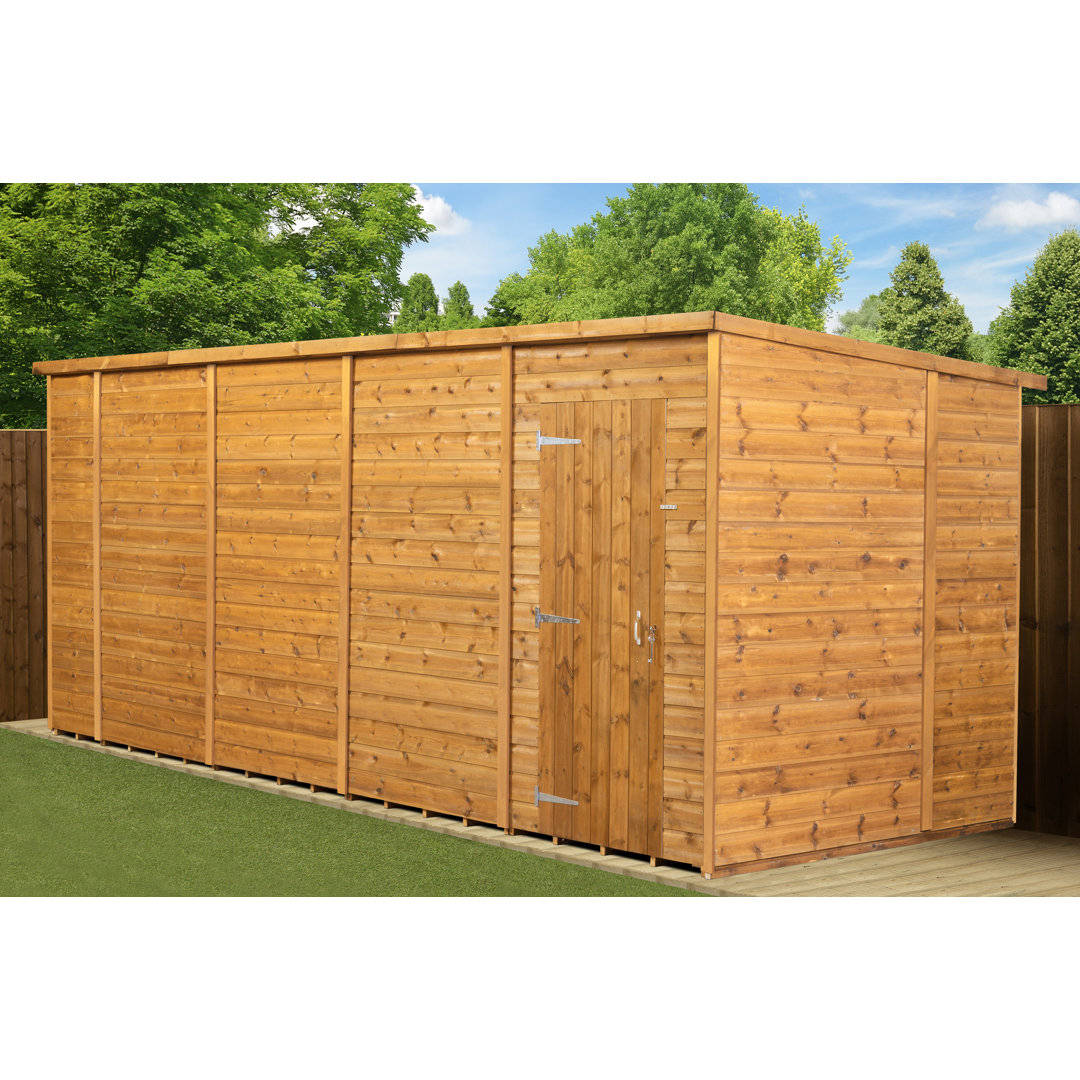 Modular Pent Garden Shed  18X6 No Windows