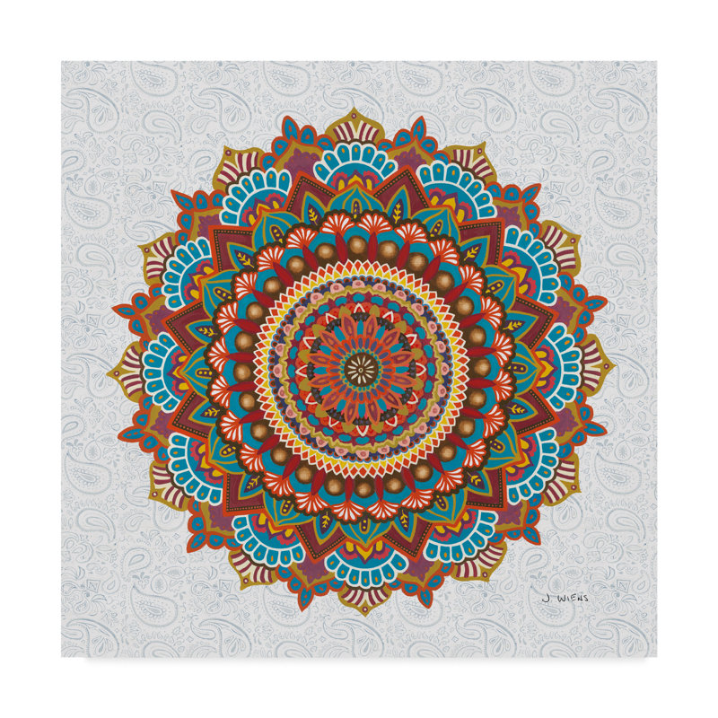 « mandala rêve », reproduction d’impression sur toile tendue, H 24 po x l 24 po x P 2 po