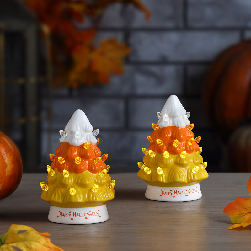Mr. Halloween Mini Halloween Trees - Candy Corn