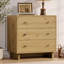Meuble de rangement à 3 tiroirs de 80 cm de large, fini chêne naturel, fini grain de bois-530820934