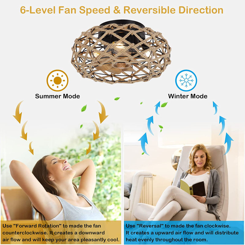 Farmhouse Dimmable Ceiling Fans With Lights And Remote Control