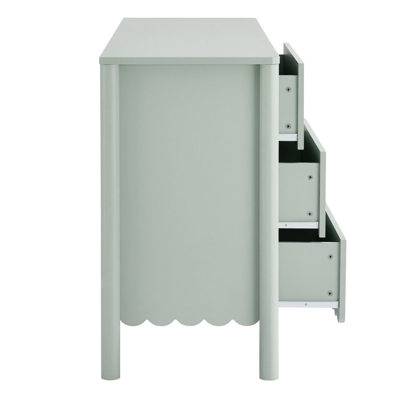 Commode 6 tiroirs Emmeline, Sauge